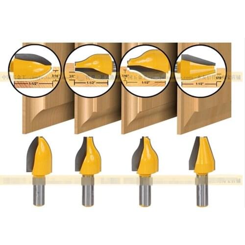 4pieceS/set 1/2 plank tennon window Door line cutter lace top woodworking engraving cutter tools cnc router bits