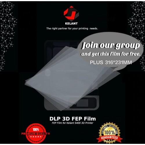 5/ 1/ 10 Pieces FEP Sheet Film 3D Printer 0.15-0.2mm films 316x231mm for S400s / s500 3d Printers Impresora parts accessories