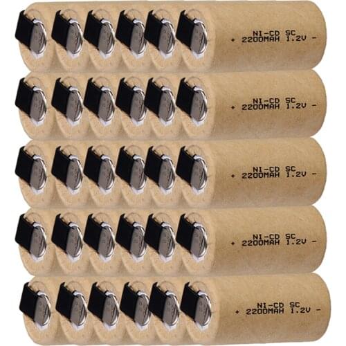 Lowest price 30 piece SC battery 1.2v batteries rechargeable 2200mAh nicd battery for power tools akkumulator