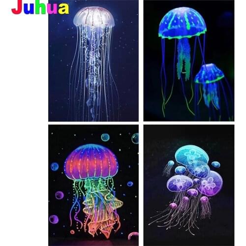 Full Drill Square Round 5d Diy Diamond Painting Animal Jellyfish Diamond Embroidery gift rhinestone cross stitch home decor