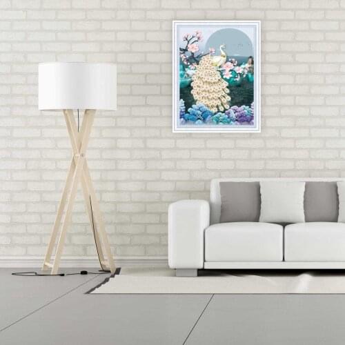 5D DIY Diamond Painting Animals Cross Stitch Full Round Square Resin Diamond Embroidery Peacock Rhinestones Mosaic Needlework