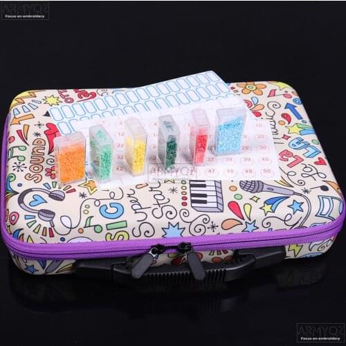 Diamond Painting Accessories Bead Storage 80 Bottle Diamond Embroidery Multi-function mural Tools Kits 80 Slots Handbag