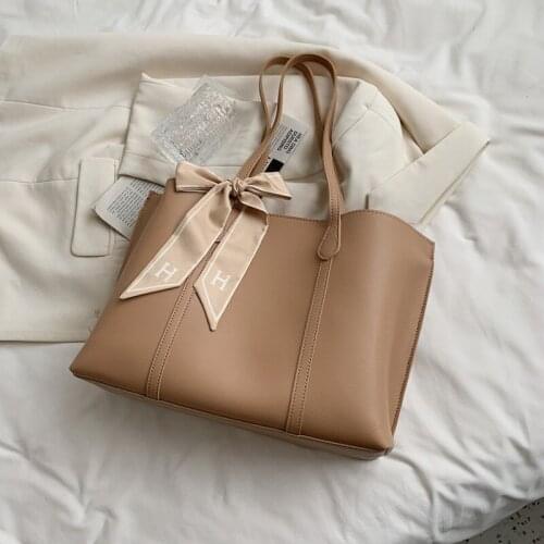 Large CapacityNew Ladies Bucket Bag Personality Fashion Square Bag Simple One-shoulder Bag Pure Color All-match Free Shipping