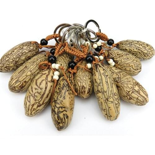 Hot Sale Natural Thousand Eyes Bodhi Keychain for Women Men Key Chains Pendant Prayer amulet Charms Z0