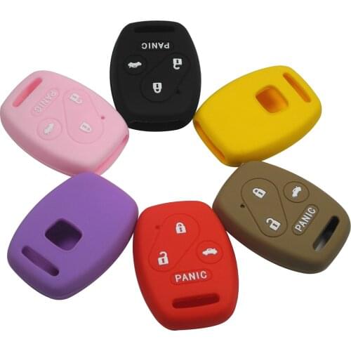 Kutery 4 Buttons Remote Car Key Cover Case Silicone For Honda Accord CIVIC CR-V Element Insight Pilot Crosstour Ridge CR-Z