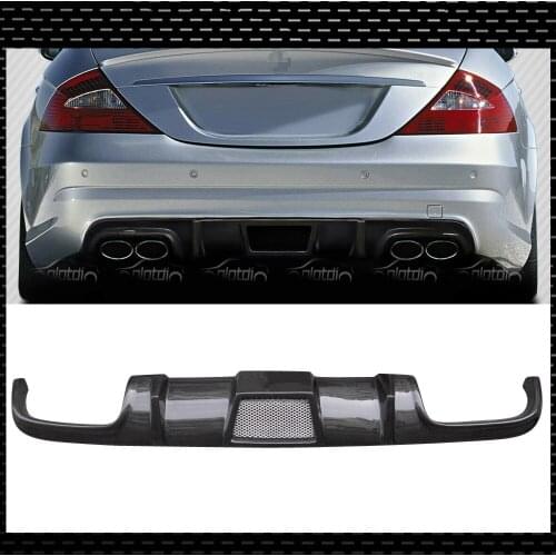 W219 Rear Bumper Diffuser Carbon Fiber Spoiler Body Kit For Mercedes Benz CLS63 2007-2011 Car Styling