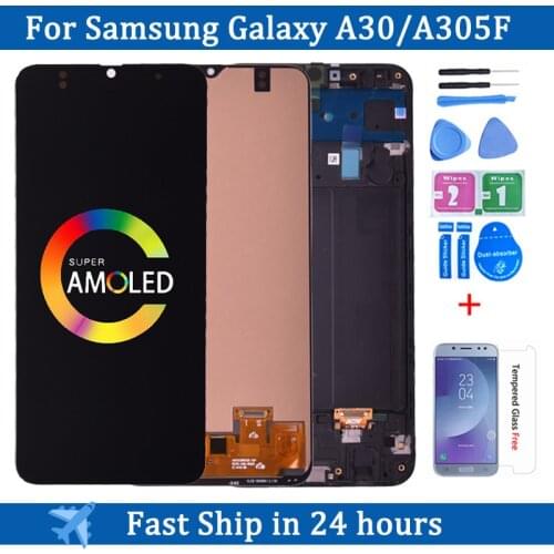 AMOLED 6.4'' Display For Samsung Galaxy A30 LCD A305/DS A305F A305FNA305FD A305A A305GT lcd Touch Screen Digitizer Assembly Part