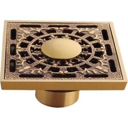 European Style Antique Copper Floor Drain Kitchen and Bbalcony Washing Machine Dual-use Flloor Drain 4