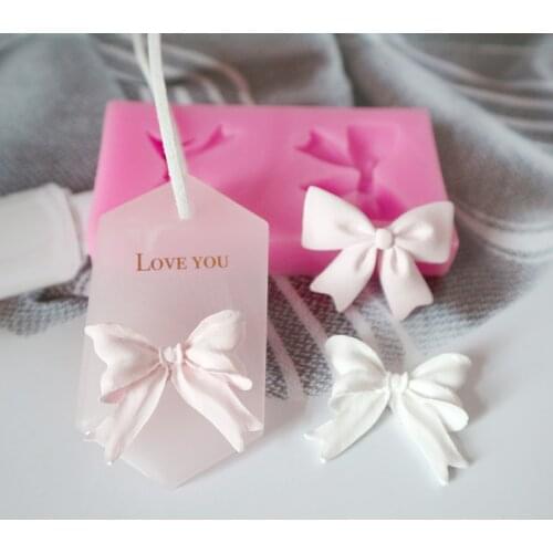 Bow shape Aroma plaster mould Set silicone Mold DIY Aromatherapy Plaster Fondant Cake Mold Chocolate Cake Bow Mould