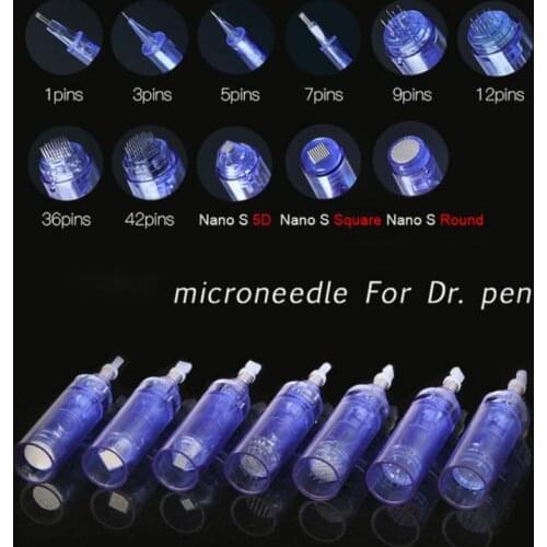 20 pcs Needles Pen Derma Electrical Bayonet 9/12/36/42 pin / Nano Cartridge For Auto or dr. A1 Needle Pen A6 Tattoo Needles Need