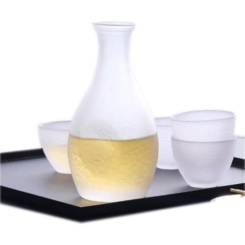 Classic Glass Hip Flask Set Handmade Japanese Style Household Sake Pot Light Luxury Flasque Alcool Table Supplies EJ50HF