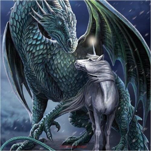 Counted Cross Stitch Kits Needlework Embroidery - Crafts 14 ct Aida DMC Color DIY Arts Handmade Home Decor - Protector of Magic