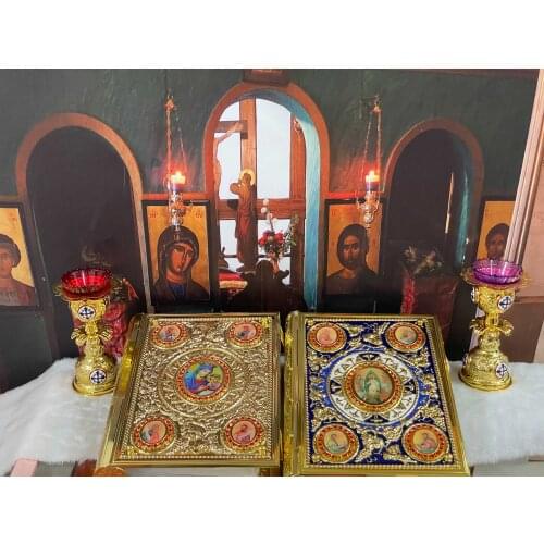 35CM*25CM*4CM Cover Gospel Holy Book Metallic Gold Planting With Colour High Qulity Book Cover Church Decorati Обложки для книг