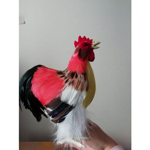Cute creative real life chicken toy polyethylene & furs open-mouth cock doll gift about 24x20cm 0788