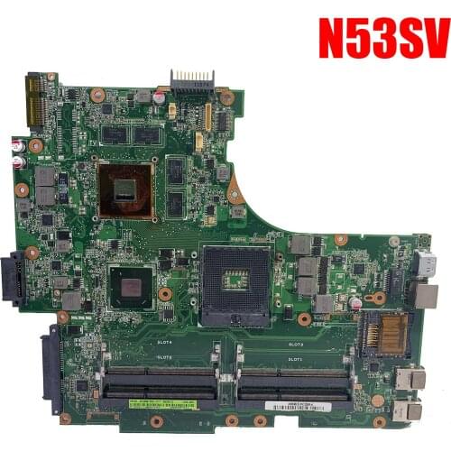 N53SV Main Board For ASUS N53SV N53SM N53S laptop motherboard n53sv n53s motherboard GT540M video memory Test original