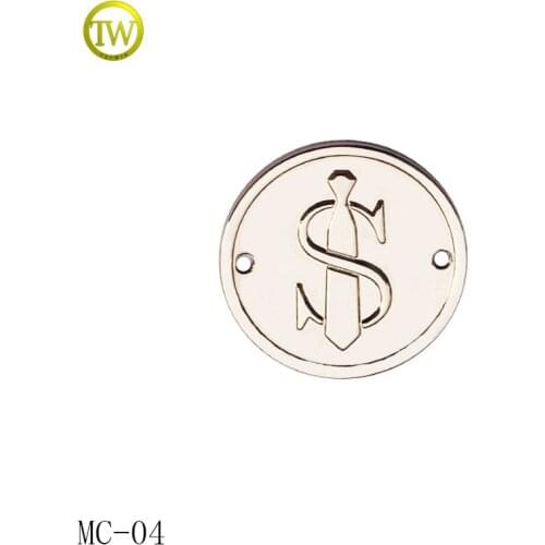 MC04 Custom metal Logo label Metal Name Tags for wooden with nail