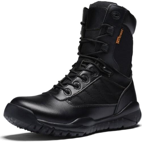 Male Ultralight Desert Combat Boots Black Outdoor Boots Hiking Shoes Military Boots Mens Tactical Boots Winter Large Size 47