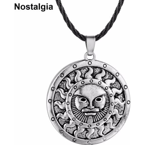 Nostalgia Slavic Wheel God Yarila Amulet Witchcraft Pendente Necklace Colgantes Mujer Moda