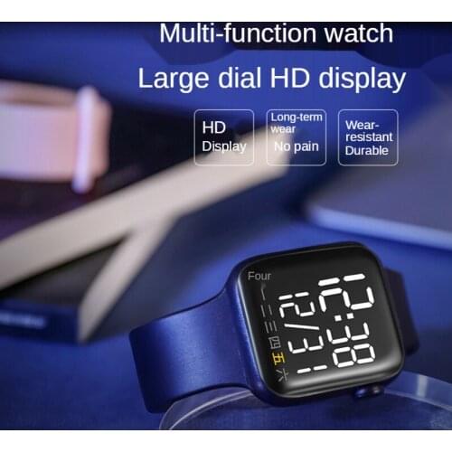 The new 2021 square LED electronic watch apple touch screen LED watch digital sports fashion students