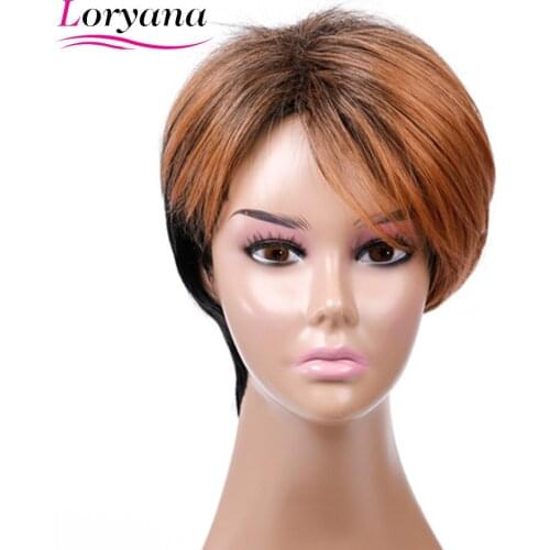 Loryana Bob Wigs For Black Women Short Synthetic Hair Wigs Light Brown 10 Inch Heat Resistant Synthetic Wigs Free Shipping