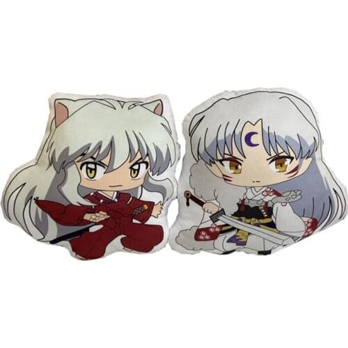 10/43cm Japanese Inuyasha Sesshoumaru Pillow Cute Anime Monster Cushion Bag Pendant Keychain Plush Toy Plushies Gifts For Fans