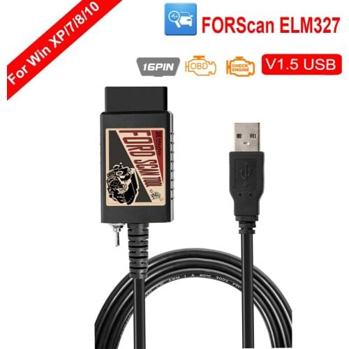 FORScan ELM327 Software OBD2 Scanner Adapter USB Diagnostic Tool Cable for Ford MS-CAN HS-CAN