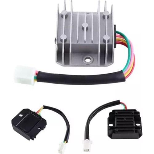 2 Sets 4 Wires 12 Voltage Regulator Rectifier For GY6 50 150-250CC Motorcycle Scooter Moped ATV Aluminium Alloy Black White