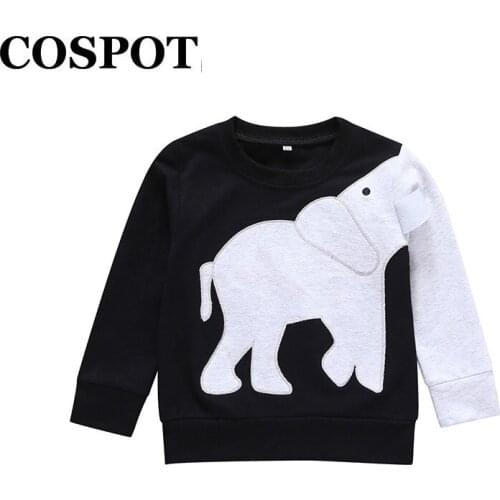COSPOT shirt 2021 New Baby Sweatshirt Black Spring Sweater T-shirt Tops Baby Boy Clothes Children Clothing Coat 25