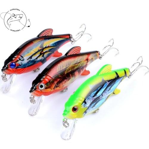 3Pcs/lot 8cm 10.9g Fishing Lure Crankbait Simulation Hard Bait Wobblers Dive 0.3m--0.6m Artificial Minnow Fishing Tackle Pesca