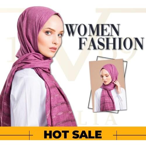 2020 Hot Sale Women 75x200 cm Cherry Cotton Shawl Silky Scarf Muslim Hijab Wrap Female Neck Warm Headband Face Mask Lady