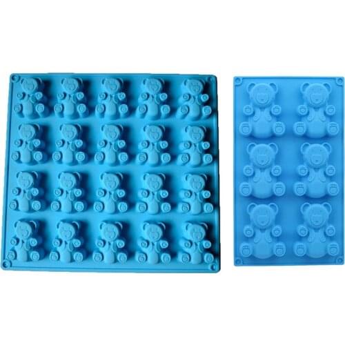 Cute 3D Bear Cake Mold Silicone Mold Fondant Chocolate Pudding Decorating Mould Biscuit Baking Tools Kitchen Bakeware