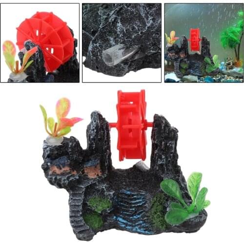 Aquarium Decoration Simulation Rockery Resin Crafts For Fish Tank Landscaping GXMA
