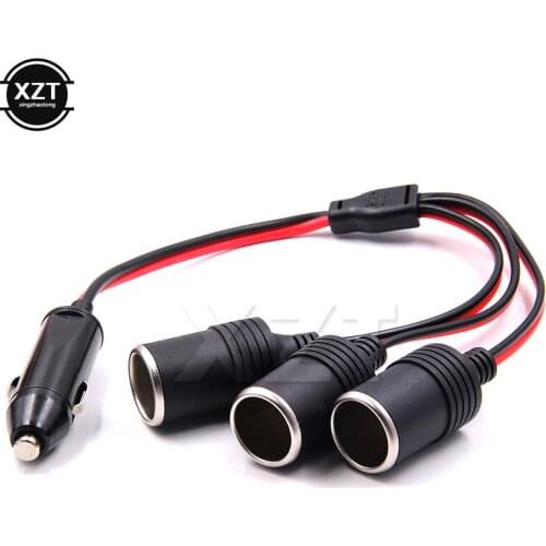 High Quality Car Cigarette 12V 24V Power Adapter Charger 1 to 3 Way Socket Splitter Female Socket Plug Adapter
