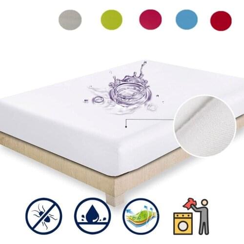 High-quality Home Waterproof Mattress Cover Solid Color Bed Skirt Protective Cover Dust-proof and Mite-proof Bed SKirt