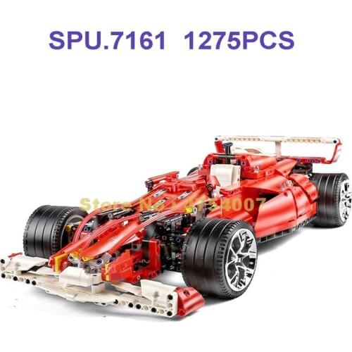0011 1275pcs Technology Red Sportscar Racing Car Building Blocks Toy