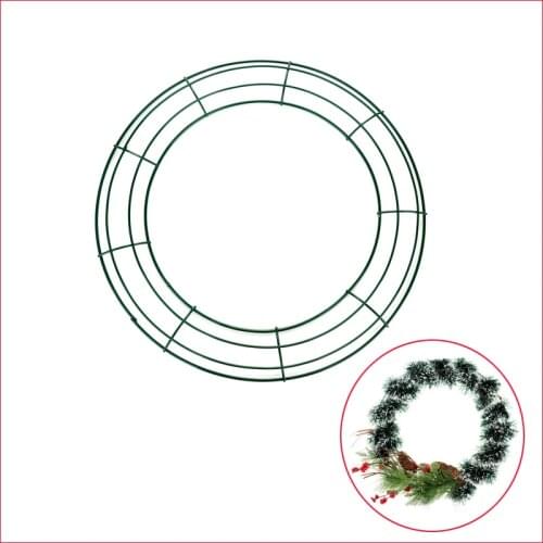 1pc Christmas Metal Decoration Wreath Iron Circle Frame For Halloween Christmas Garden Wedding Home Decorative Wreath
