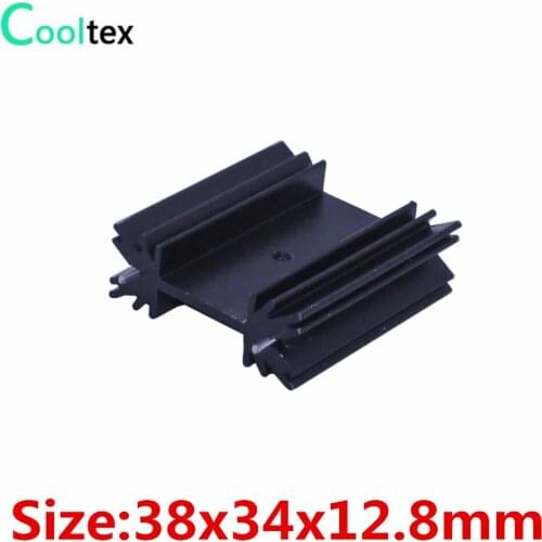 100pcs/lot 38x34x12.8mm TO220 TO-220 heatsink heat sink radiator for IC triode 7805 MOS cooling