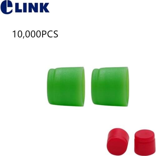 10k pcs dust caps for FC fiber optic adapter red green plastic type for ftth connector fibra optica factory supply ELINK