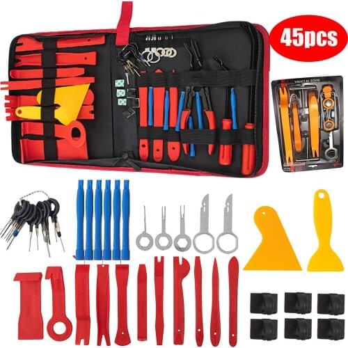 45/19/12Pcs New Car Trim Removal Tools Kit Car Panel Door Audio Trim Removal Tool Kit Set