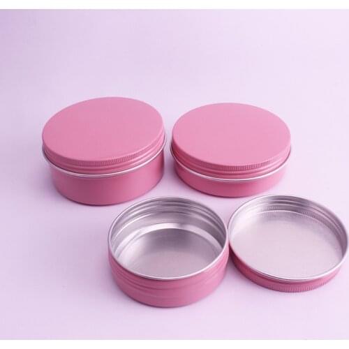 50PCS Pink 10g 30g 50g 60g Aluminum Jars Lip Balm Pot Skin Care Cream Eyeshadow Lipgloss Liquid Base Foundation Container Tins