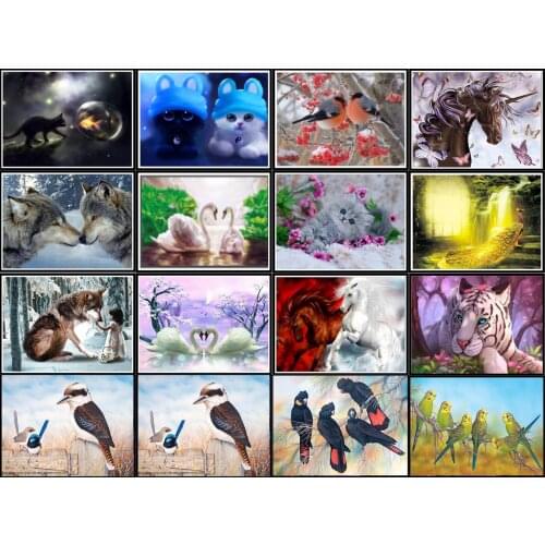 5D DIY Diamond Painting Animal Imitation Cross Stitch Mosaic Painting Rhinestone Customizable Crafts Home Decoration