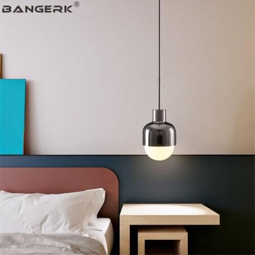 BANGERK Nordic Design Modern LED Pendant Light Loft Style Iron Single Head Hanging Lamp Home Decor Indoor Lighting Droplight