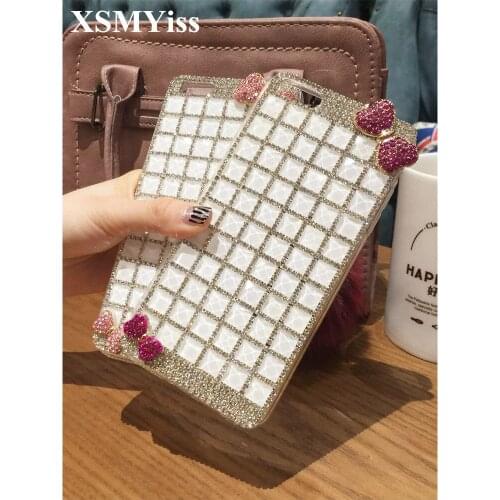 Bling Rhinestone Crystal bow Case Cover For Samsung S6 S7 S8 S9 S10 S20 S21 PLUS Note 5 8 9 10 20 Diamond Soft phone Case Cover