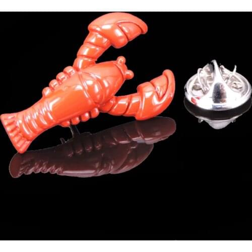 High quality animal lobster Brooch brand new fashion jewelry mens and womens wedding shirt clothing suit LAPEL BADGE PIN gift