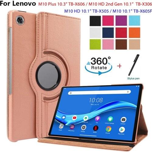 360 Degree Rotating Case for Lenovo Tab M10 Plus TB-X606 10.3" and Tab M10 FHD 10.1" Dustproof and drop resistant Tablet Cover