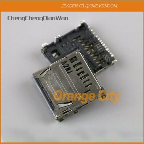 ChengChengDianWan 10pcs/lot Original sd card slot scoket Memory card holder sd card socket for 3dsxl 3DSLL