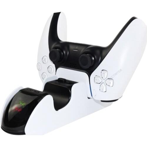 For PS5 DualSense Controller Charger Double USB Fast Charging Docking Station Stand & LED Indicator for PS5 Accessories
