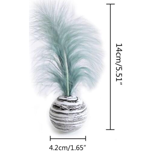 50LB Cat Feather Ball Interactive Toys Training/Playing/Chewing Cat Toys Supplies Cat Starry Sky Plush Ball Kitten Toys
