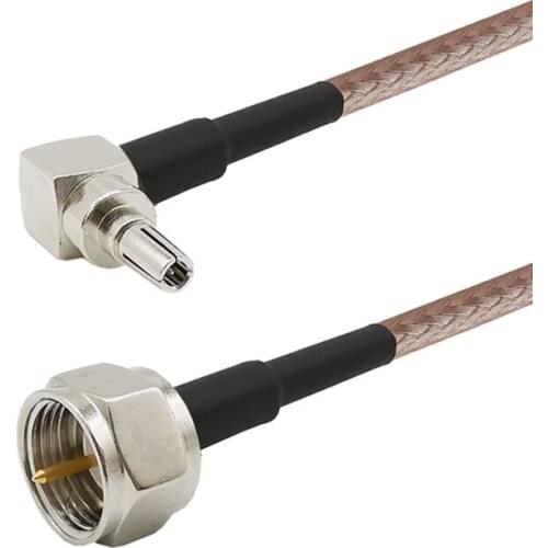 10CM-60CM CRC9 Male Right Angle to F Type Male RF Connector F Plug to CRC9 Right Angle RG316 Pigtail Cable For HuaWei USB Cards