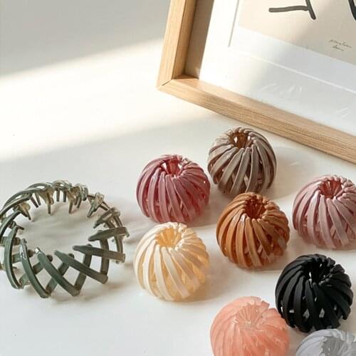 Fashion Retractable Clip Claw Vintage Women Girl Bird Nest Expanding Tail Hair Bun Holder HairPins Girls Geometric Headwear